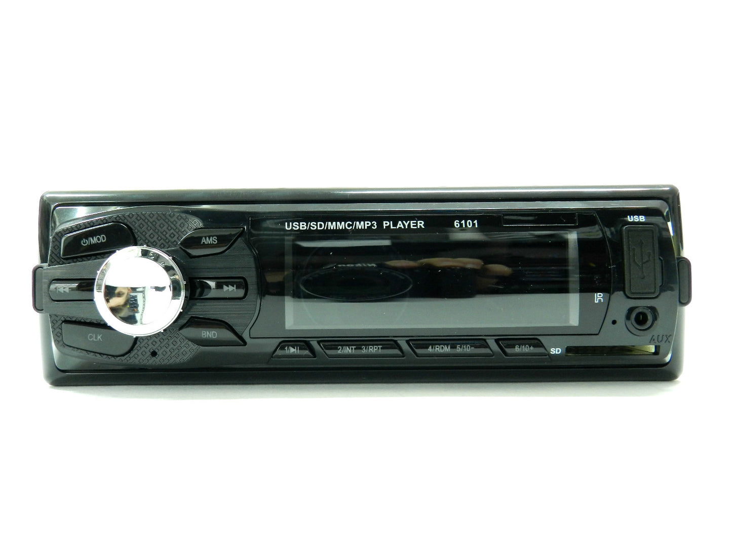 AUTORADIO STEREO AUTO LCD RADIO TELECOMADO SLOT SD CARD MMC USB AUX MP3 K6101