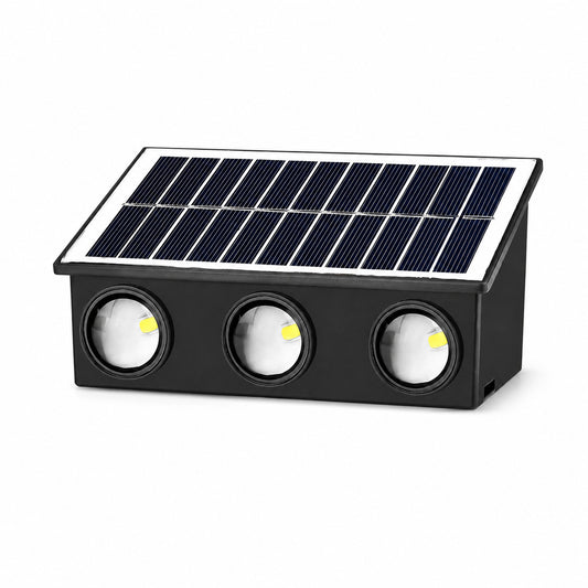 APPLIQUE LAMPE 6 LED MURALE SOLAIRE IP65 BLANC FROID JARDIN TE-B0574