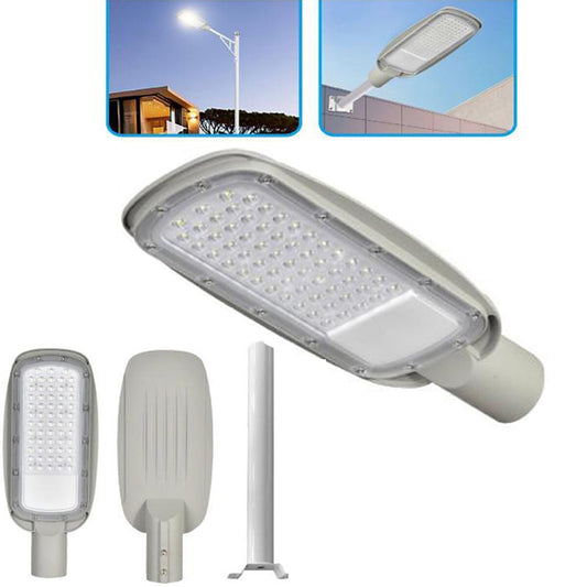 LAMPADAIRE À LED AVEC POTEAU, SUPPORT EXTERNE, PROJECTEUR LED, LUMIÈRE FROIDE 6500K 150W