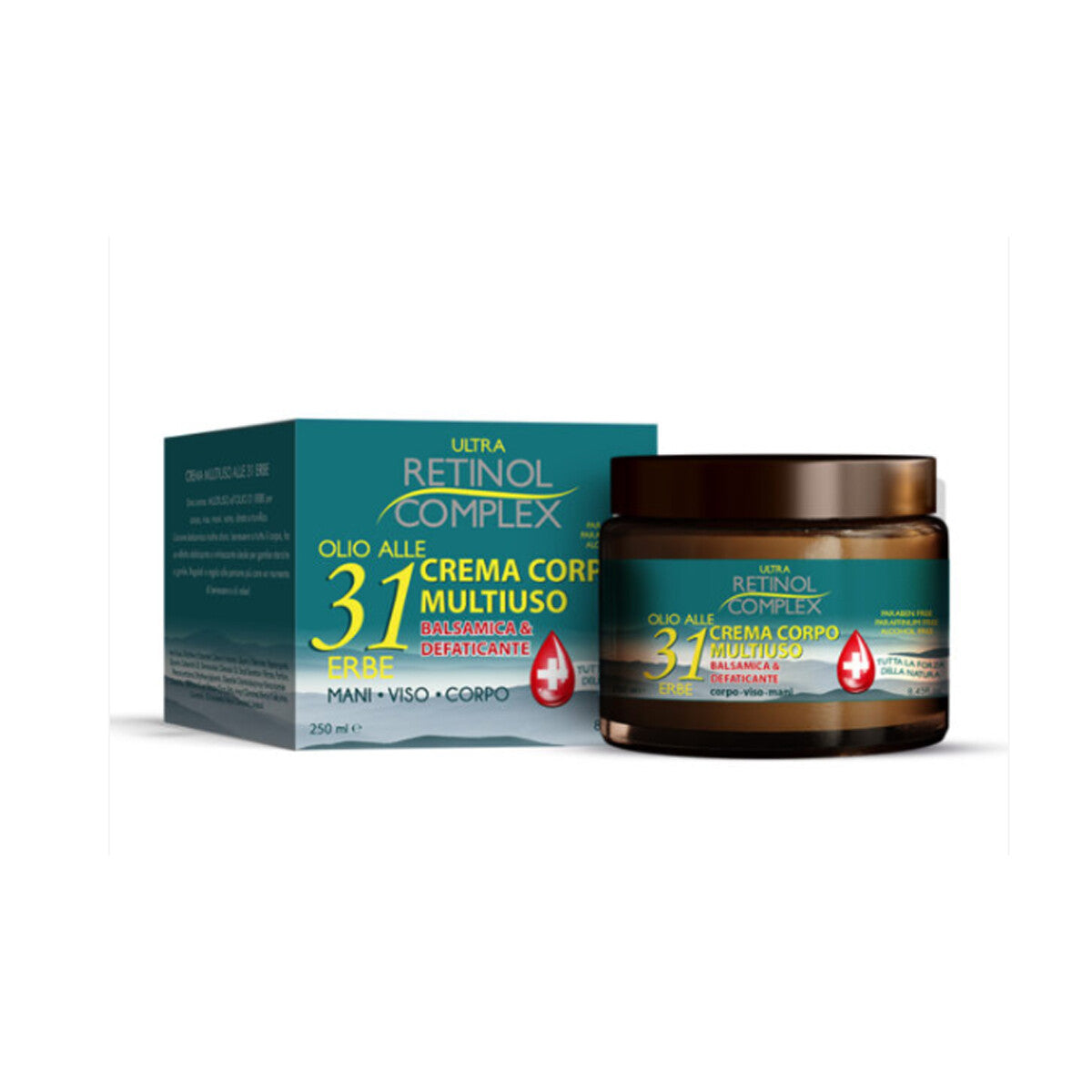 RETINOL COMPLEX CREMA MULTIUSO BALSAMICA DEFATICANTE CON OLIO ALLE 31 ERBE 250ML