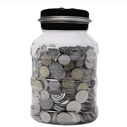 TIRELIRE COMPTEUR DE PIÈCES NUMÉRIQUE POT CONTENEUR EURO