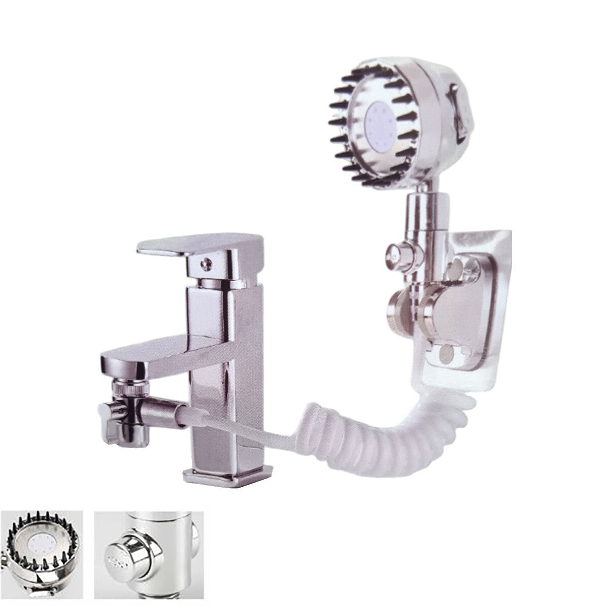 DOCCIA MANO DOCCETTA PORTATILE LAVANDINO TUBO CAMPEGGIO MASSAGGIO CAPELLI 03453