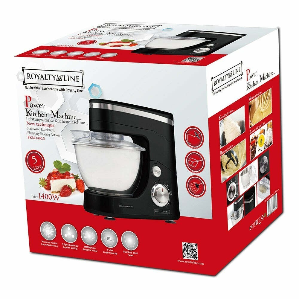ROBOT DA CUCINA 3 IN 1 PLANETARIA SBATTITORE 5L 1400W ROYALTY LINE PKM-1400