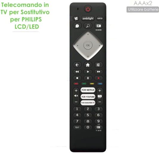 TÉLÉCOMMANDE UNIVERSELLE COMME L'ORIGINALE LCD LED TV SMART COMPATIBLE PHILIPS