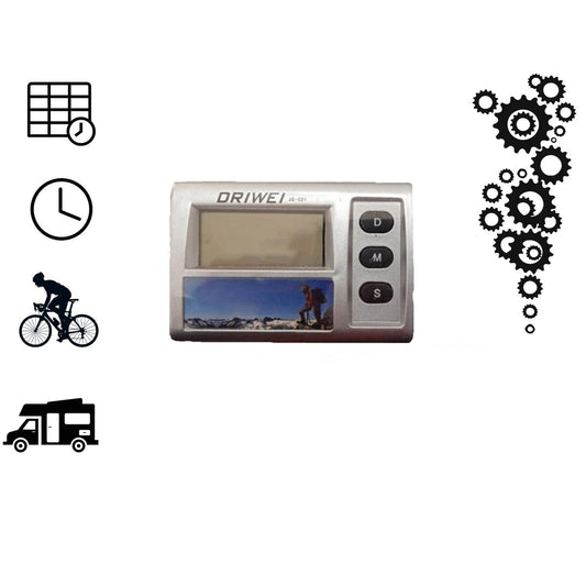MINI HORLOGE NUMÉRIQUE LCD PORTABLE À QUARTZ POUR VOITURE RÉVEIL SUPPORT JS-021