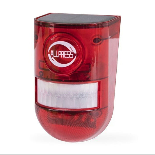 LUMIÈRE LED CLIGNOTANTE SIRÈNE CAPTEUR ANTIVOL ÉNERGIE SOLAIRE ALARME AL-05536