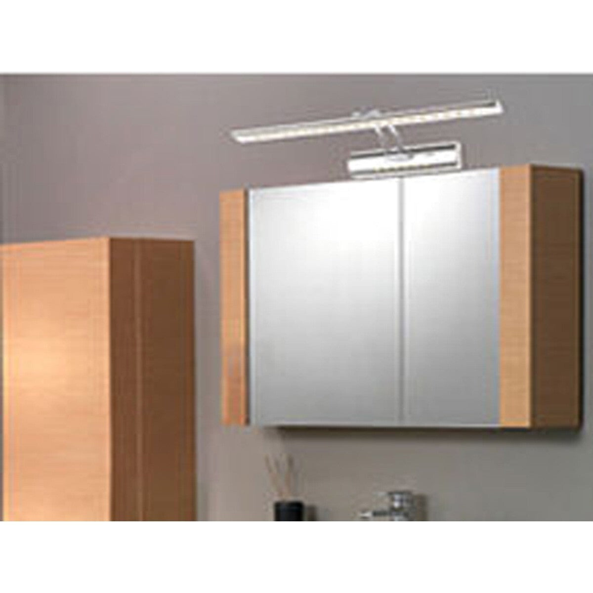 APPLIQUE MURALE SALLE DE BAIN MIROIR 27 LED 5050 LUMIÈRE CHAUDE CHROMÉE