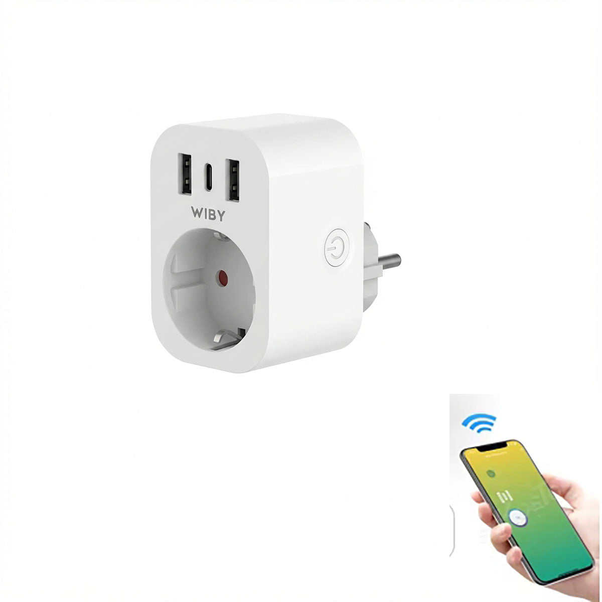 PRISE INTELLIGENTE WIFI 16A 3680W USB TYPE C ALEXA GOOGLE TUYA SMART LIFE MINUTEUR WIBY