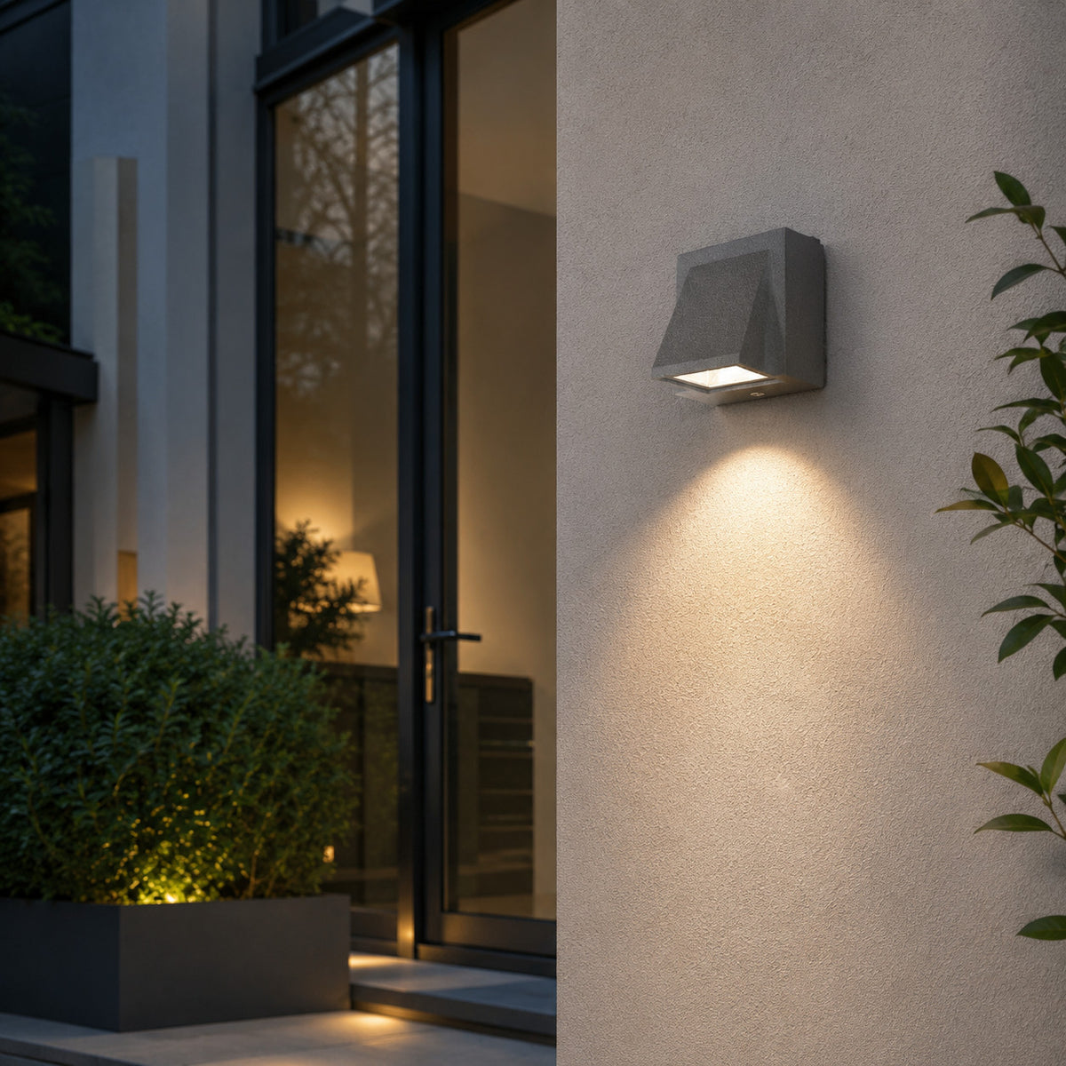 APPLIQUE LED 5W ESTERNO LAMPADA PARETE GRIGIO IP65 3000K 4000K 6000K ET-31695