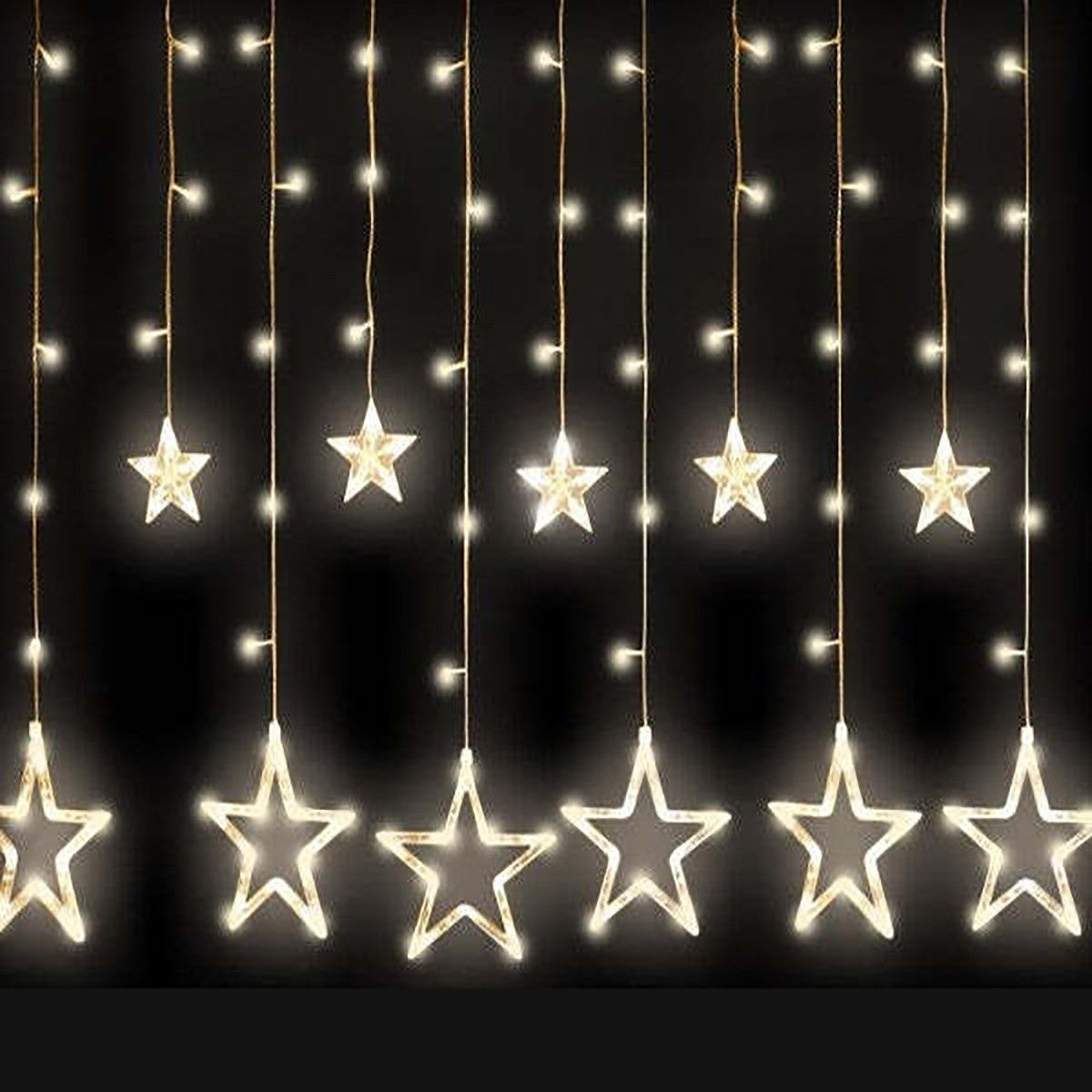 GUIRLANDE LUMINEUSE ÉTOILE BLANC CHAUD ÉTOILES LUMIÈRES LED NOËL FÊTES DÉCORATIONS
