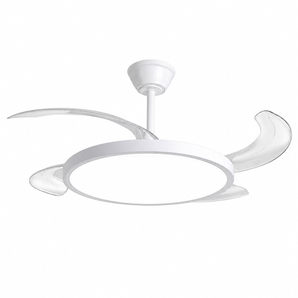 VENTILATEUR DE PLAFOND AVEC LUMIÈRE LED PALES RÉTRACTABLES 42" 80W DIMMABLE SJ-199