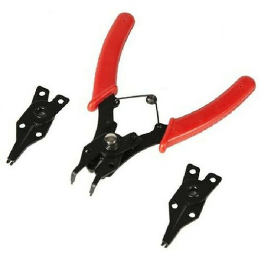 PINCE SEEGER POUR CIRCLIPS OUVRE-ANNEAUX ÉLASTIQUES INTÉRIEURS EXTÉRIEURS KIT SET 3 TÊTES MAISON