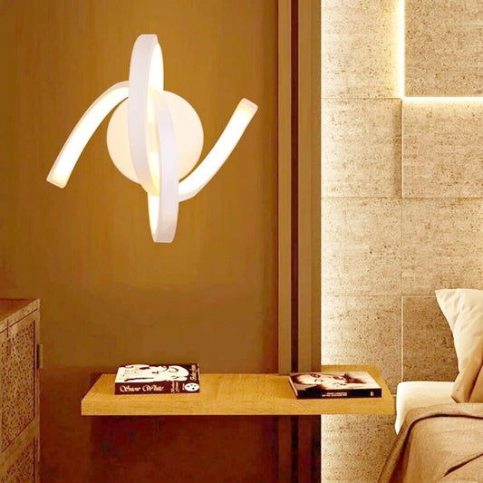 APPLIQUE LAMPADA INTERNO MODERNA PARETE MURO SPIRALE 15W LUCE NATURALE ST-005