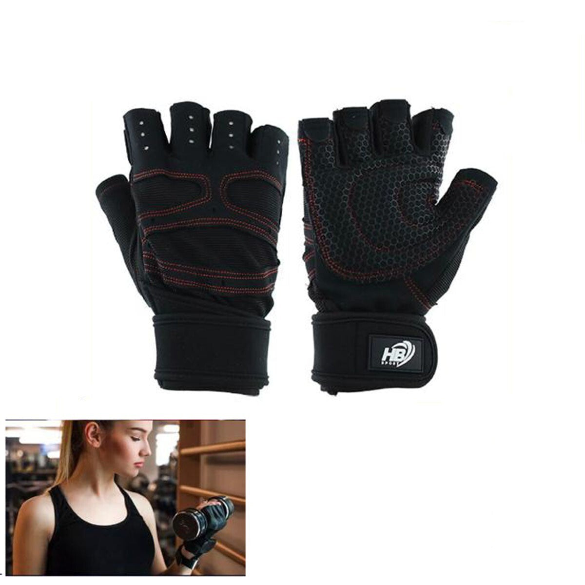 GUANTI ANTISCIVOLO PALSTRA SPORT GUANTO FITNESS MEZZO DITA TAGLIA UNICA 90112