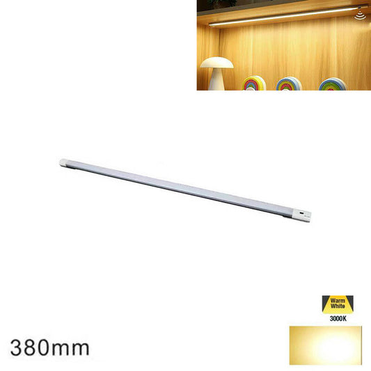 Réglette LED Cuisine Placard Lumière Chaude Capteur Mouvement Main Rechargeable 38CM