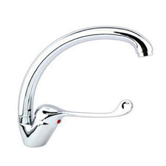 ROBINET ÉVIER DE CUISINE COL DE CYGNE HAUT ANCIEN MITIGEUR CHROME JH-5035