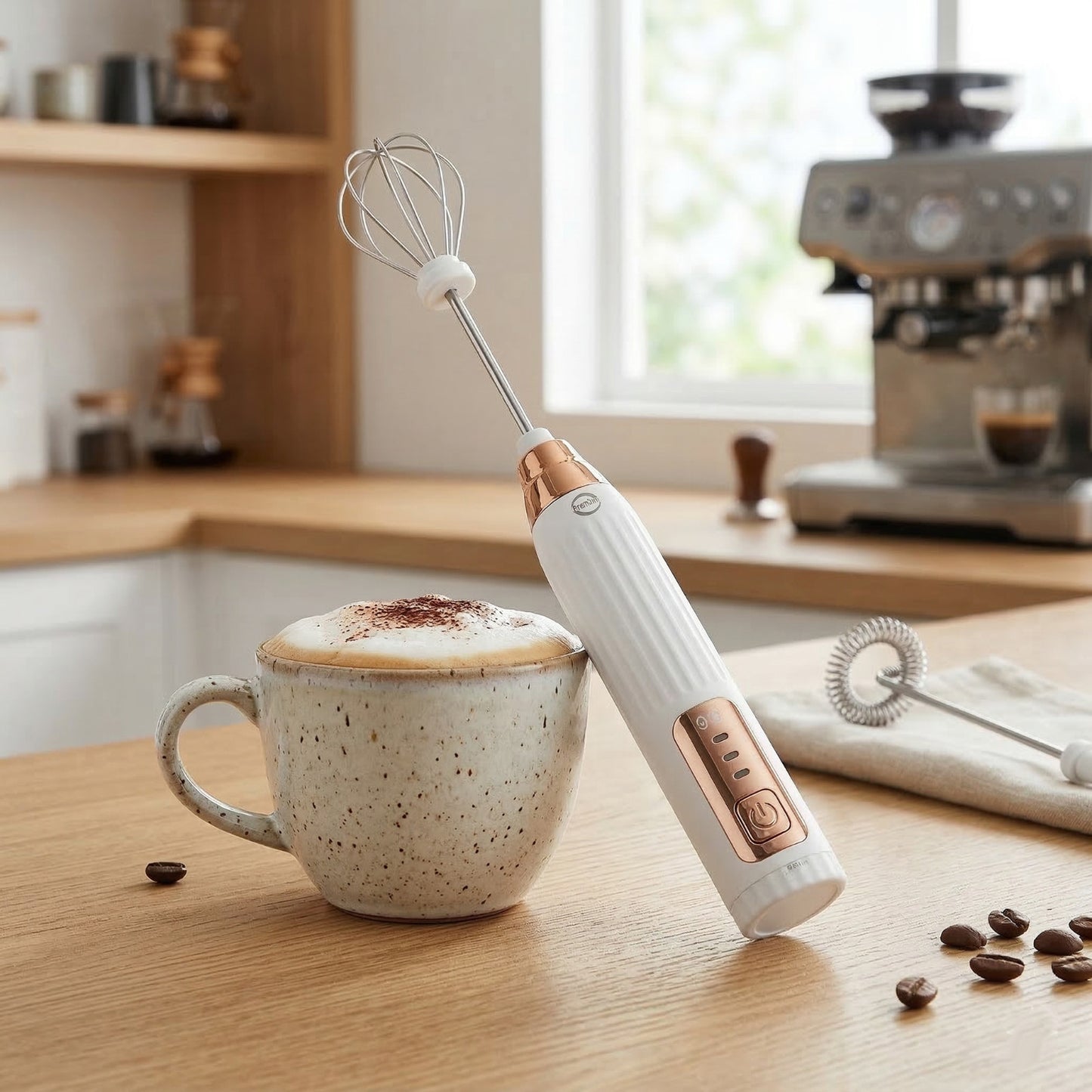 SCHIUMALATTE ELETTRICO USB 3 VELOCITA FRULLINO CAFFE' LATTE CAPPUCCINO AS-08106
