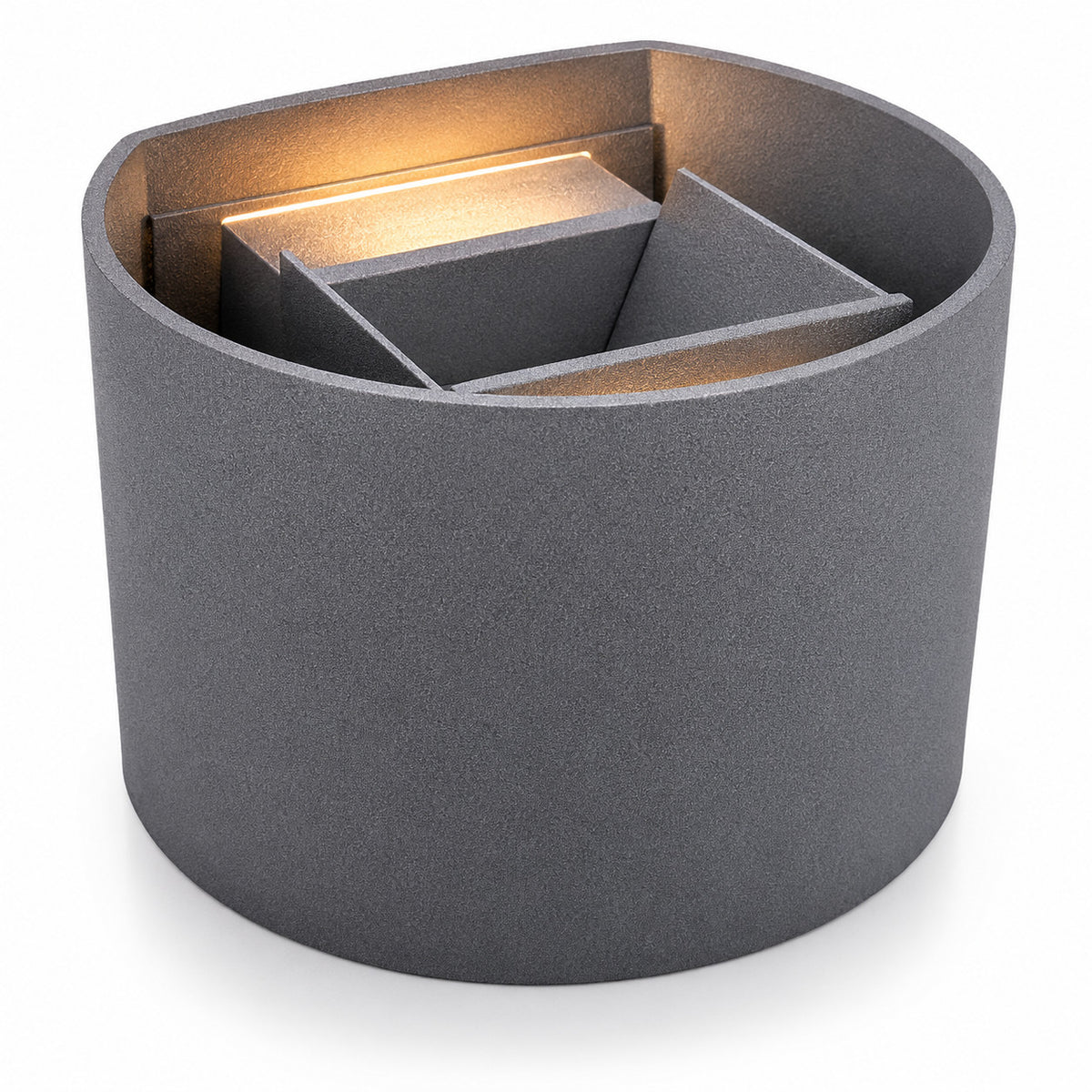 APPLIQUE LED 12W GRIGIA IP65 LAMPADA PARETE ESTERNO 3000K 4000K 6000K ET-31686