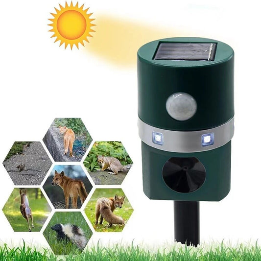 REPELLENTE PICCIONI LED ULTRASUONI SOLARE SCACCIA RATTI TOPI UCCELLI CANI GATTI