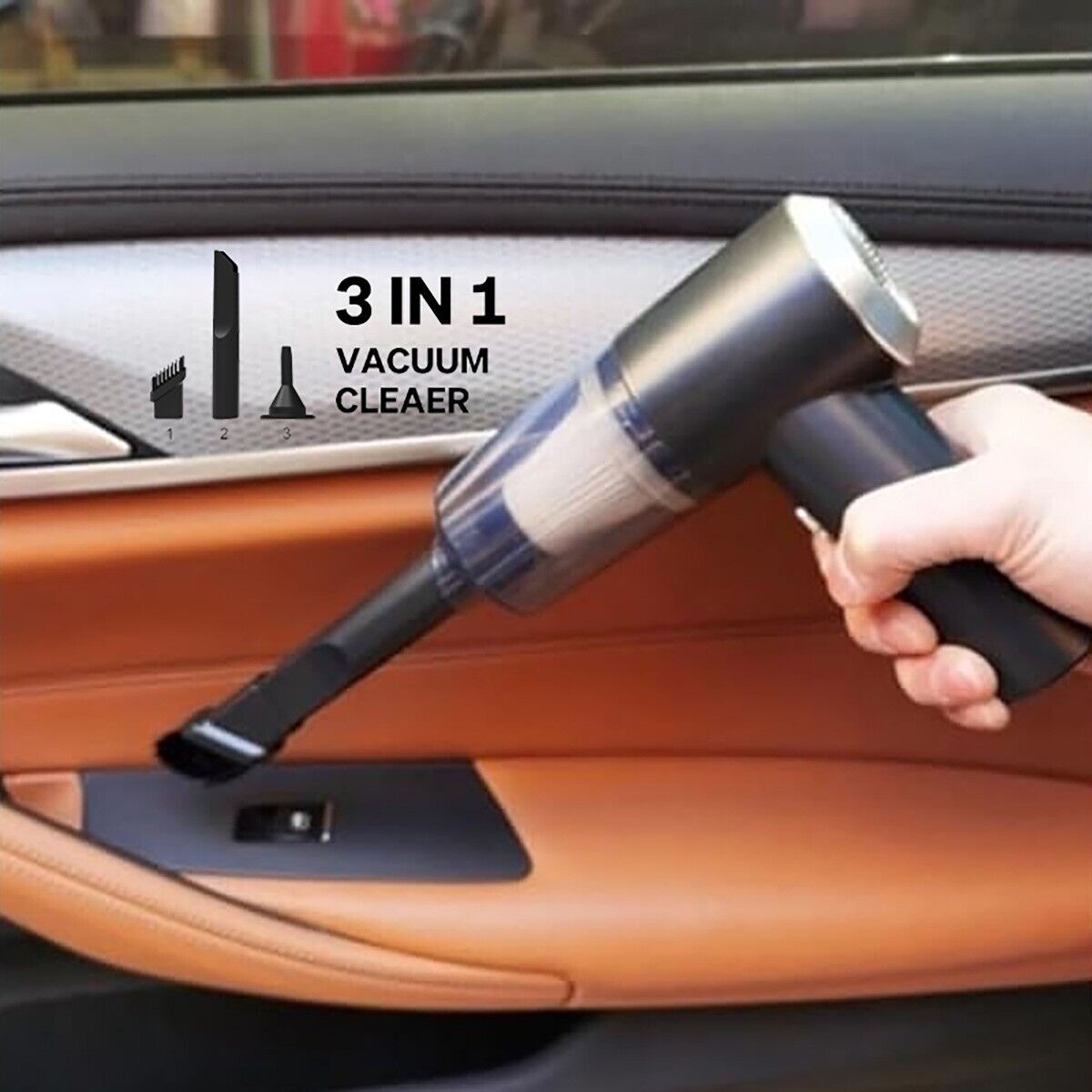 ASPIRAPOLVERE 3 IN 1 SENZA FILI RICARICABILE AUTO CASA UFFICIO ASPIRA SOFFIA USB