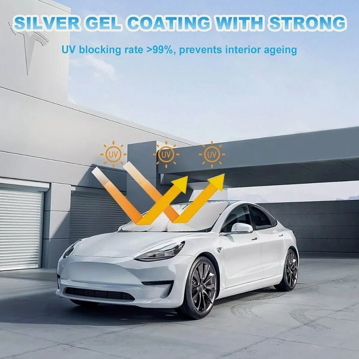 OMBRELLO PARASOLE AUTO PIEGHEVOLE 140CM PROTEZIONE UV VETRO ANTERIORE AS-06633