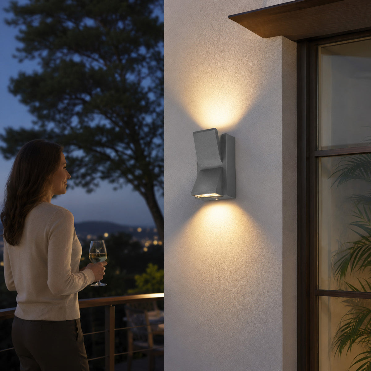 APPLIQUE LED 10W ESTERNO LAMPADA PARETE GRIGIA IP65 3000K 4000K 6000K ET-31698