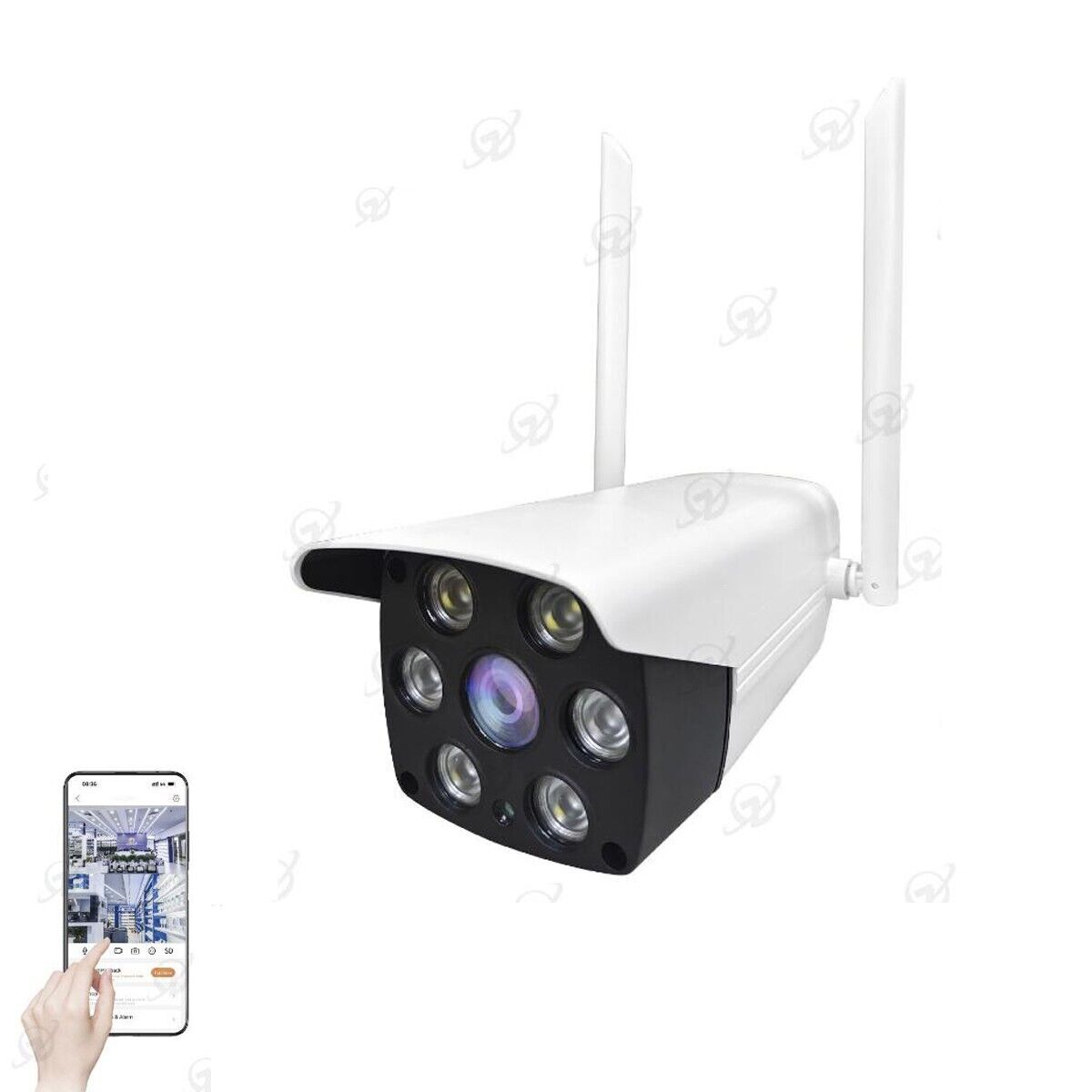 TELECAMERA VIDEOSORVEGLIANZA WIRELESS 6 LED 3.6MM 4MPX APP IP66 JT-82209WK8