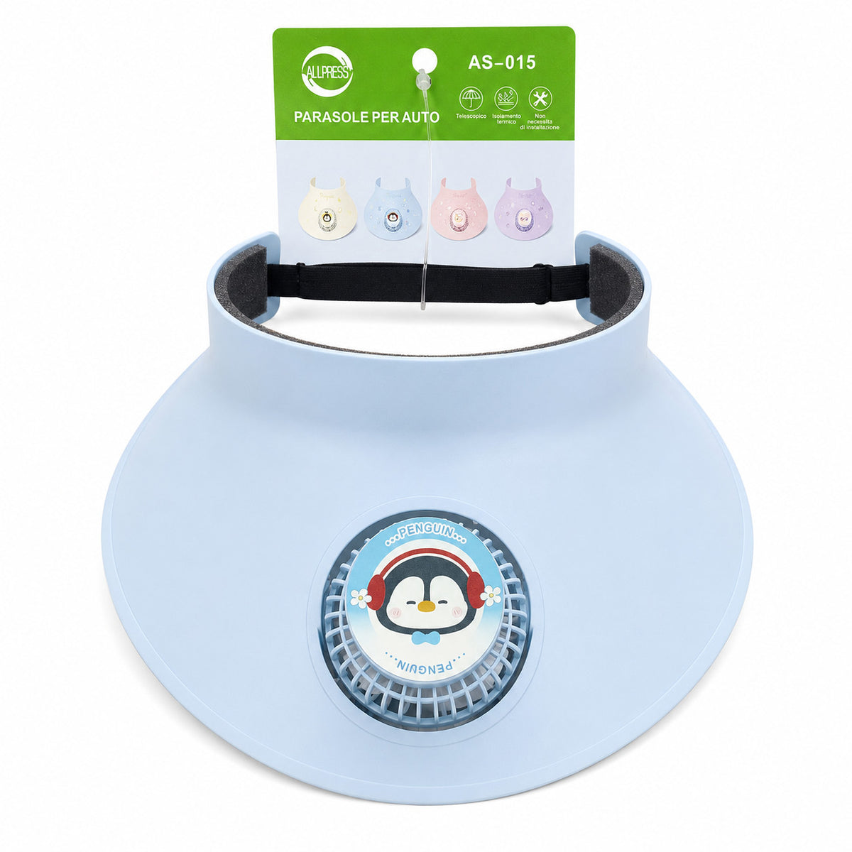 CASQUETTE VISIÈRE PARE-SOLEIL AVEC VENTILATEUR RÉGLABLE ENFANTS MER ÉTÉ AS-015