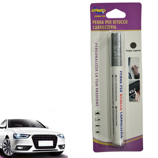 STYLO MARQUEUR RETOUCHE RAYURES CARROSSERIE RÉPARE VOITURE MOTO GRIS ARGENT