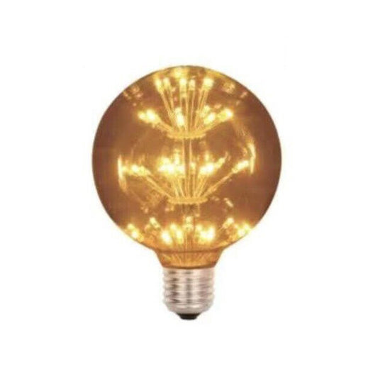 LAMPADINA LED 3W LUCE CALDA ATTACCO E27 SFERA GLOBO G125 STELLA LUMINOSA 2200K