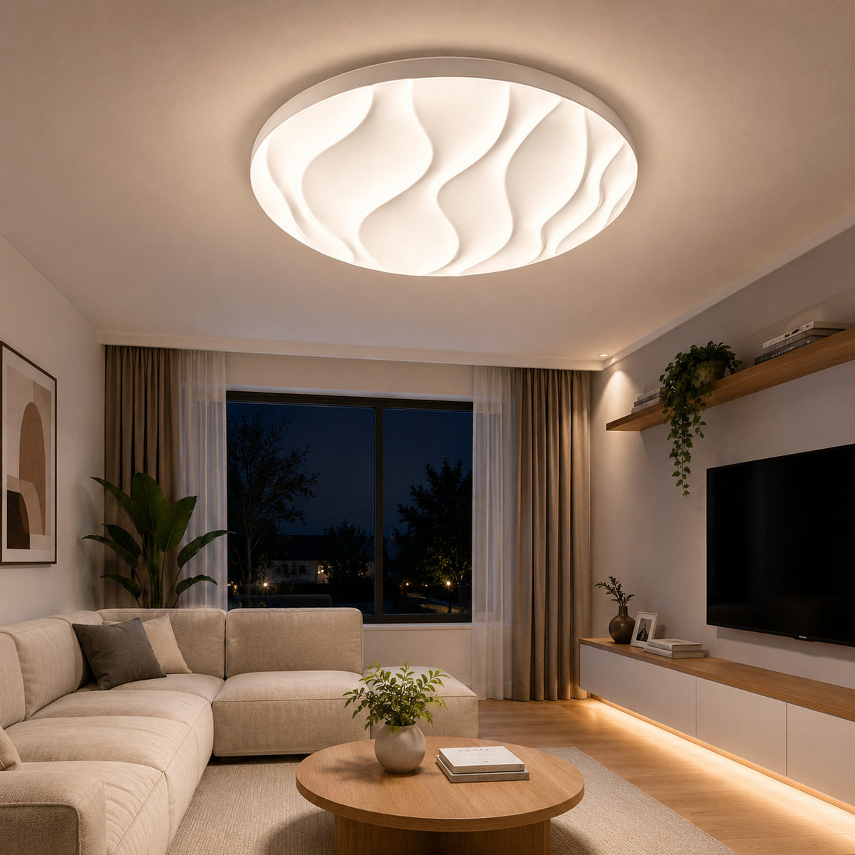 PLAFONIERA LED 45W 3CCT 38CM LAMPADA SOFFITTO LUCE 3000K 4000K 6500K ET-31731