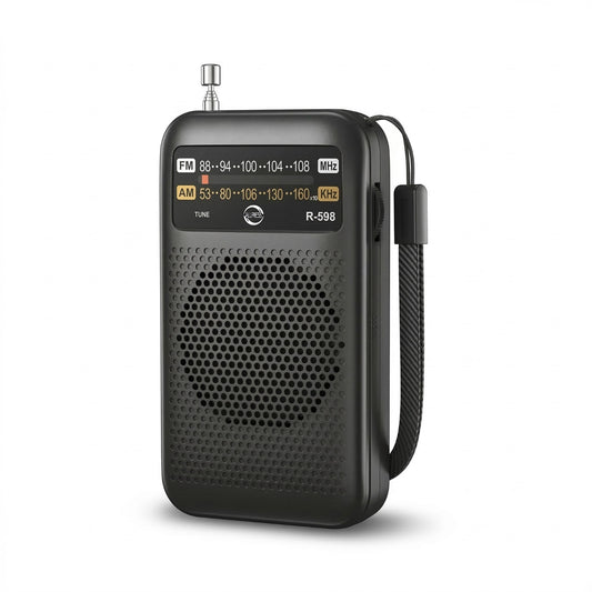 RADIO PORTATILE AM FM COMPATTA CON PRESA AURICOLARI ALTOPARLANTE AS-08120