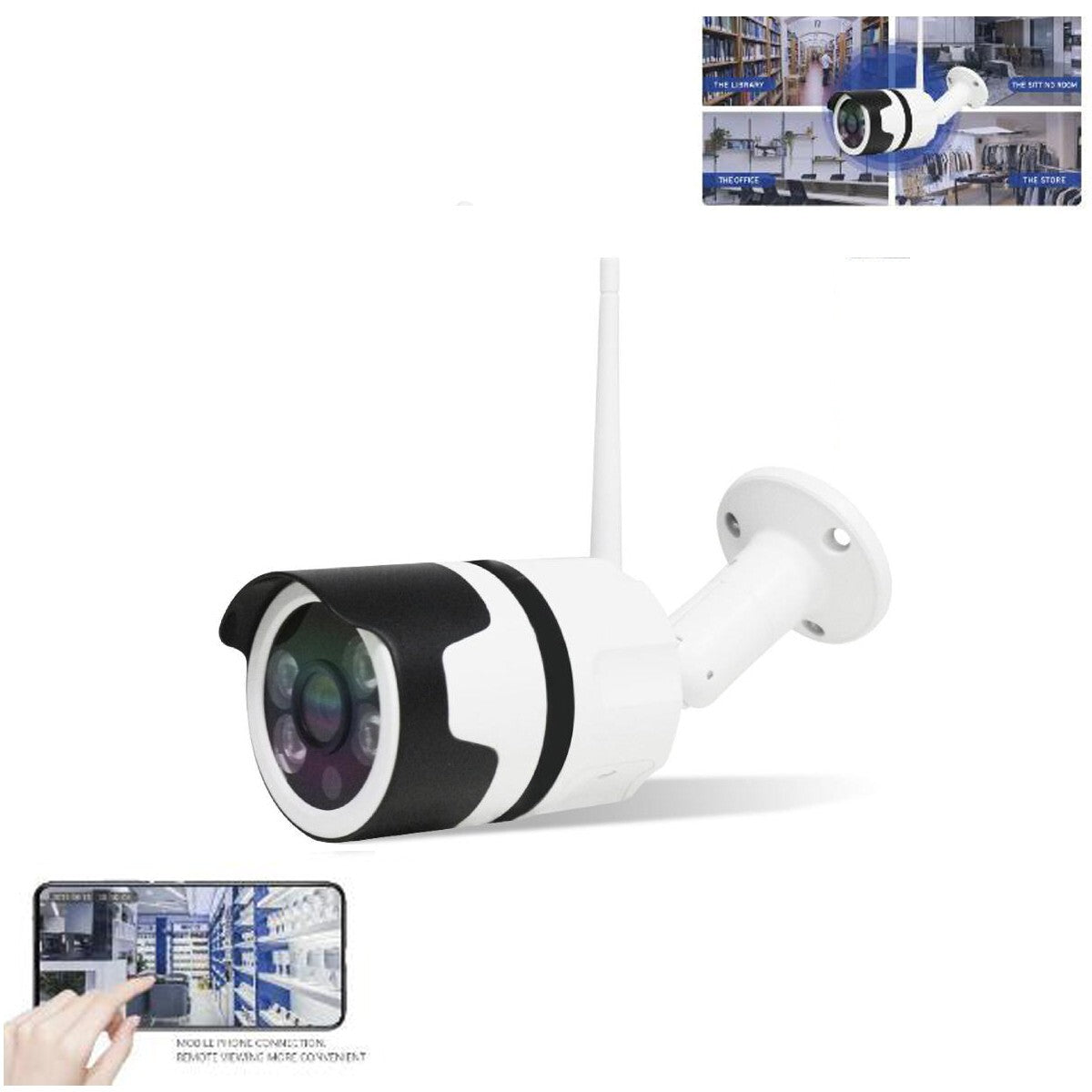 CAMÉRA IP VIDÉOSURVEILLANCE WI-FI SANS FIL 5 LED 3.6MM JT-JW82210