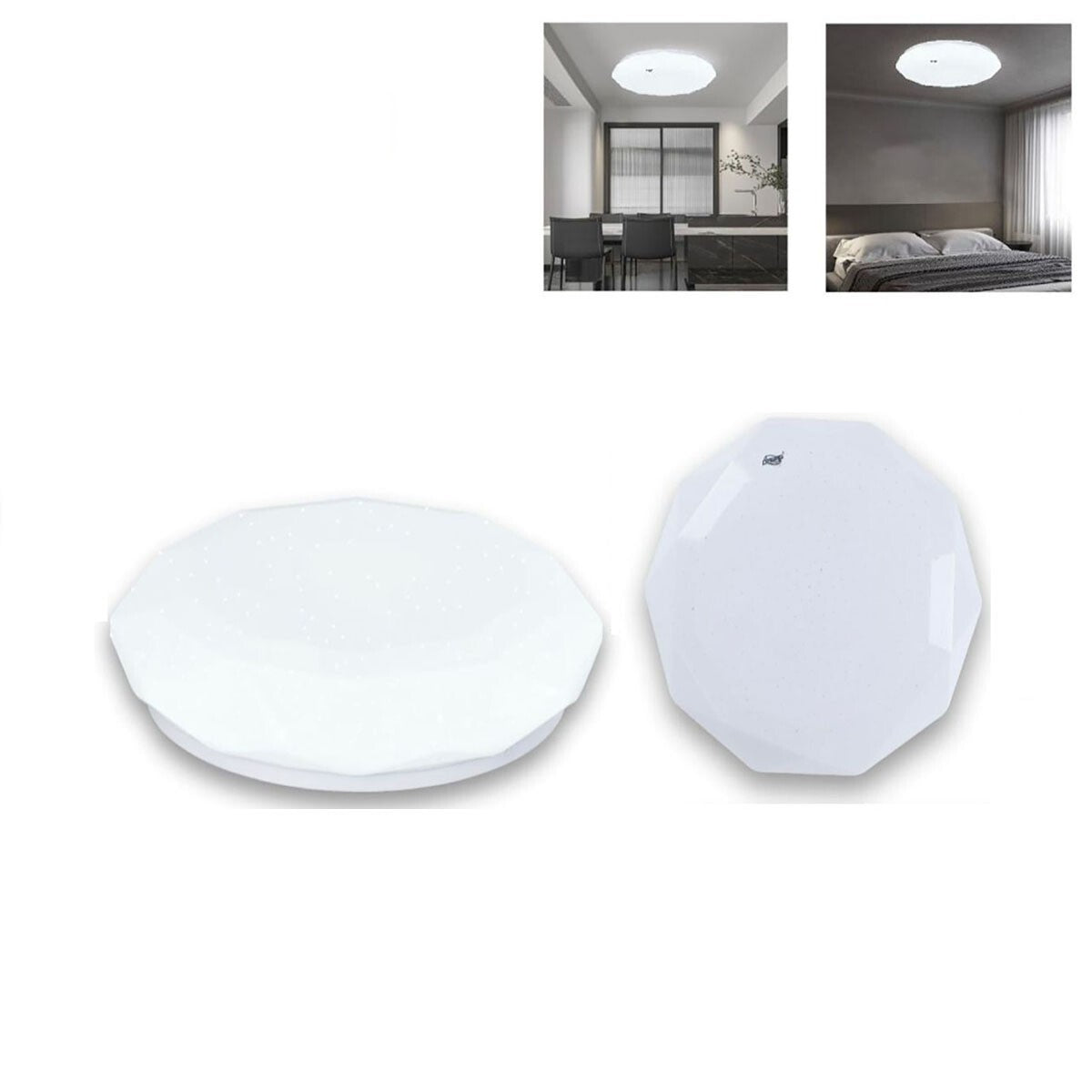 PLAFONIERA LED 36W LUCE FREDDA DIAMANTE EFFETTO CIELO STELLATO APPLIQUE BTL-802