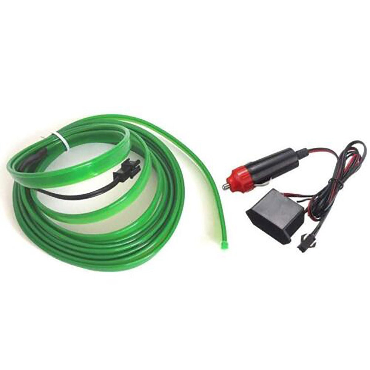 BANDE LUMINEUSE INTÉRIEURE VOITURE FIBRE OPTIQUE 12V DÉCORATION FIL 3M VERT 46