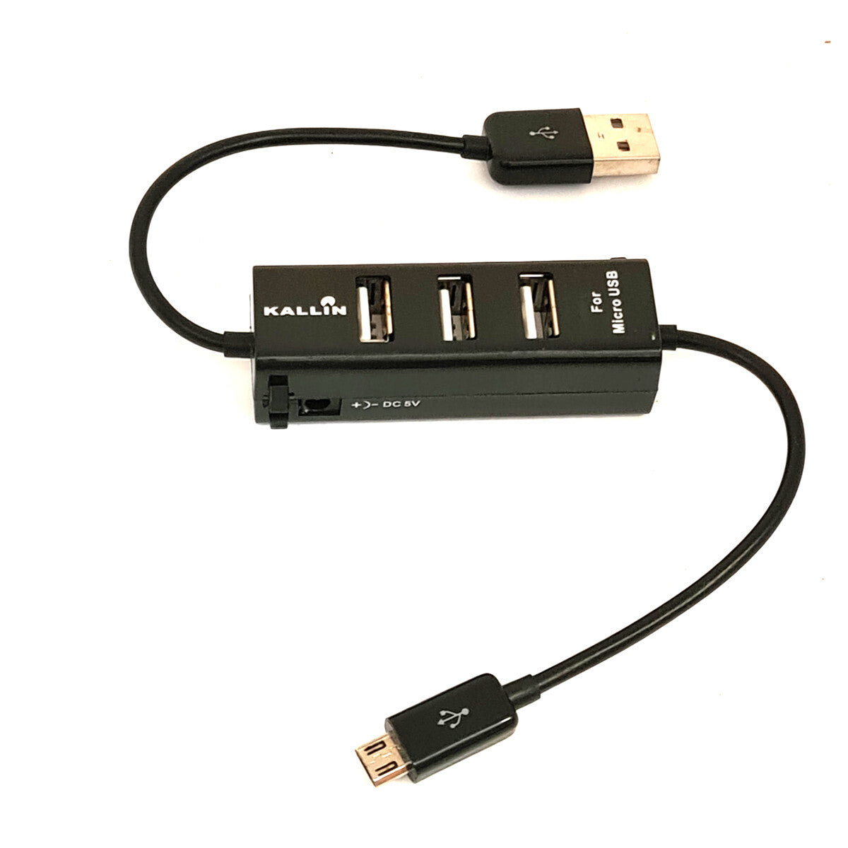 HUB 2.0 CARICABATTERIE ADATTATORE 3 PORTE E MICRO USB MOLTIPLICATORE SMARTPHONE