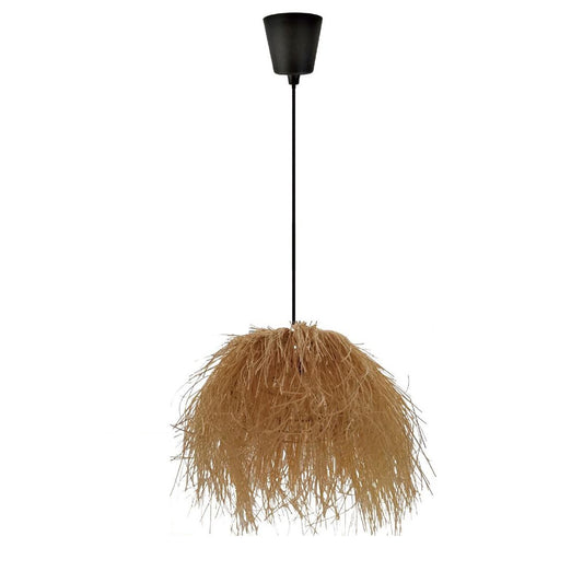 LAMPADARIO A SOSPENSIONE RATTAN NATURALE JUTA INTRECCIATO E27 SPIAGGIA ET-31386