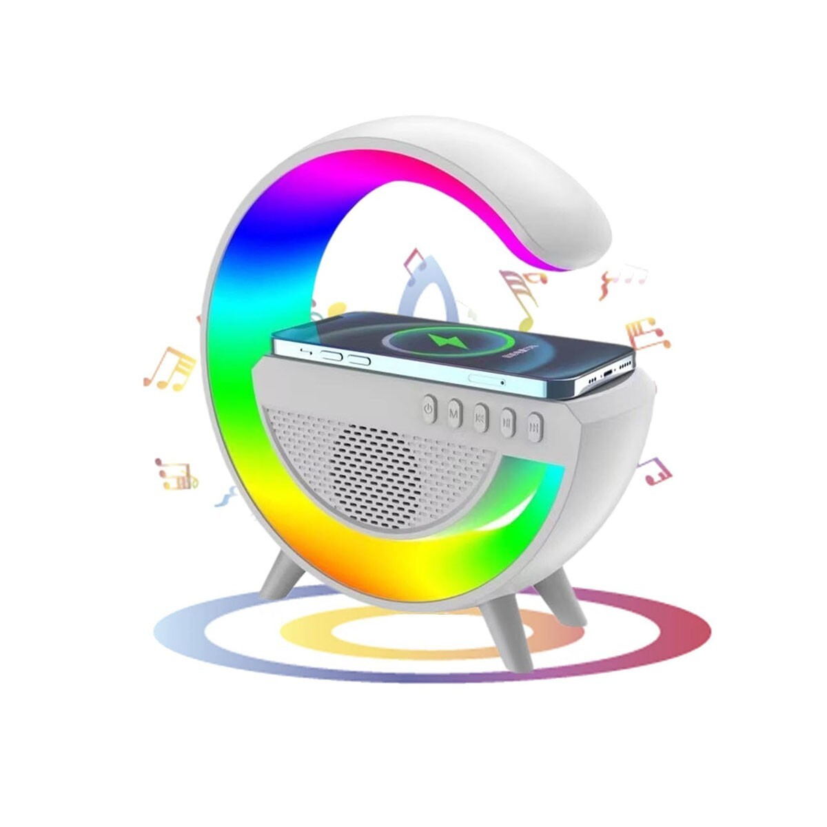 MINI LAMPADA LED RGB LCD RICARICA WIRELESS BLUETOOTH SPEAKER RICARICABILE RADIO