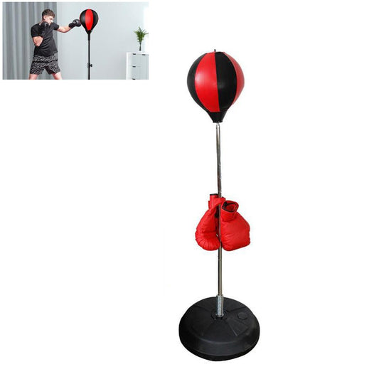 SAC DE FRAPPE ADULTES ENFANTS TIGE RÉGLABLE 150CM AVEC GANTS BASE REMPLISSABLE