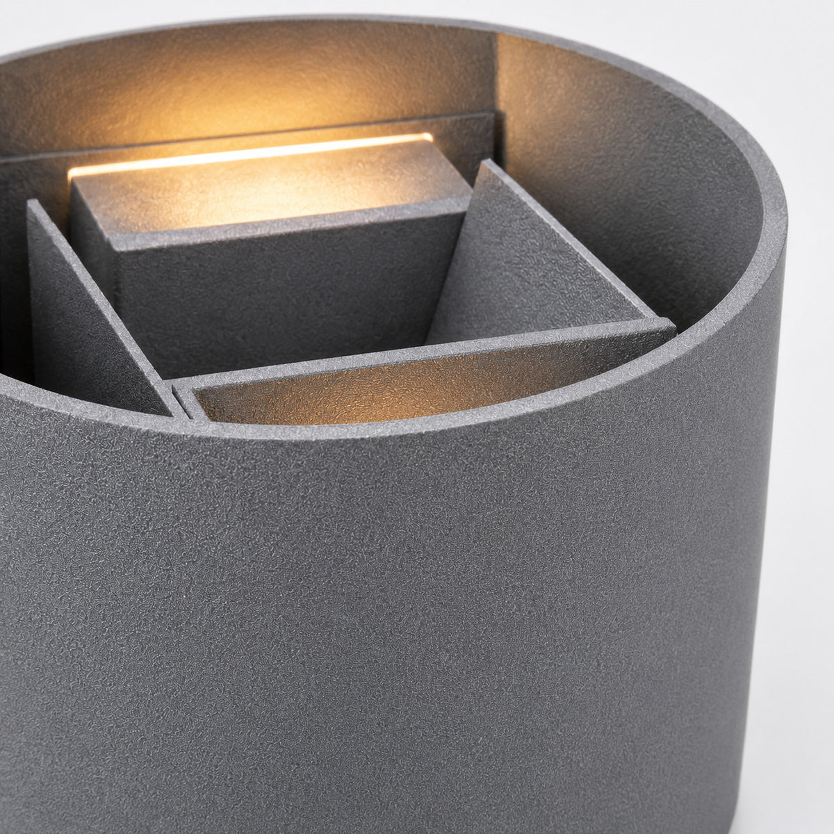 APPLIQUE LED 12W GRIGIA IP65 LAMPADA PARETE ESTERNO 3000K 4000K 6000K ET-31686