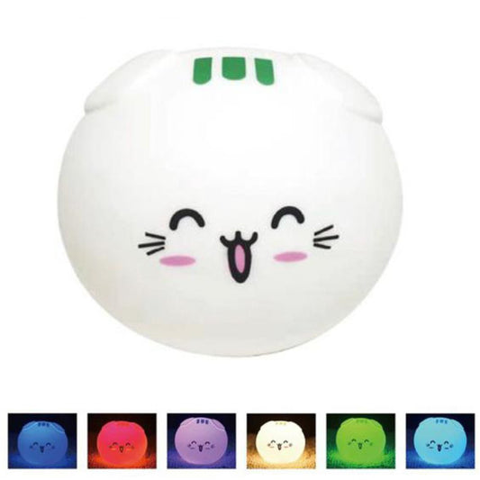 LAMPE DE CHEVET EN SILICONE SOUPLE TACTILE RVB LED CHAT POUR ENFANTS