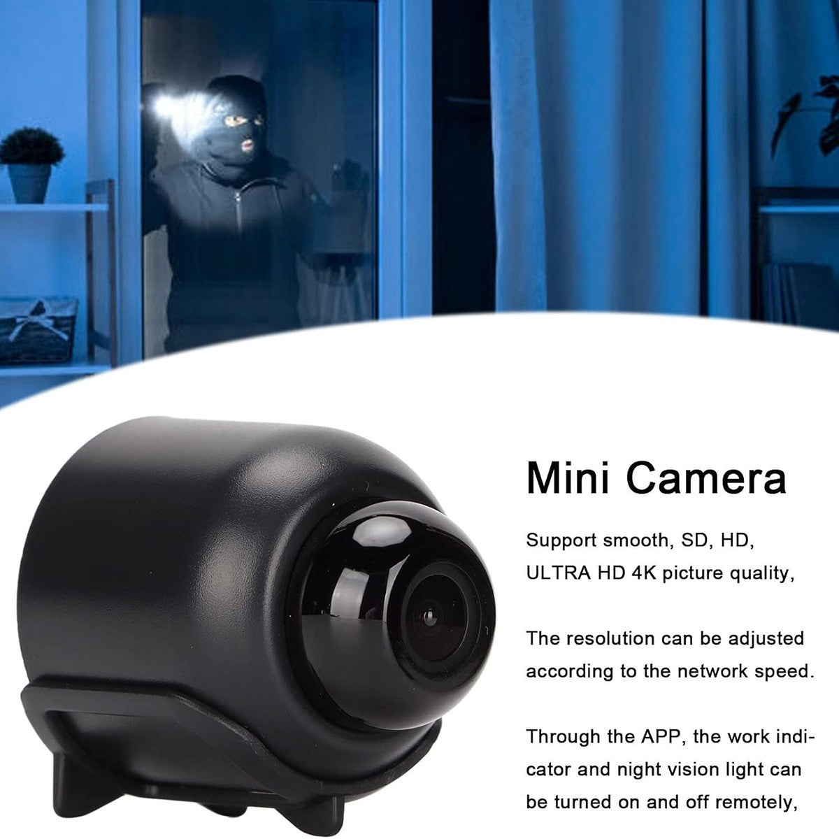 TELECAMERA IP WI-FI SMART DOME INTERNO SORVEGLIANZA NOTTURNA AUDIO APP AS-05583