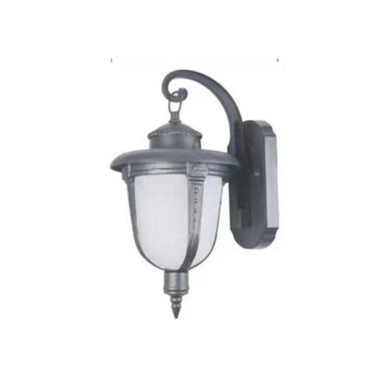 LAMPADA LANTERNA FARETTO MURO APPLIQUE GIARDINO ATTACCO E27 ESTERNO GRIGIO A3-S