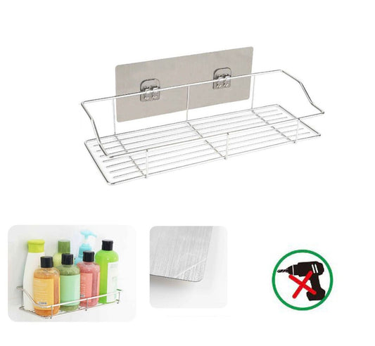MENSOLA DA PARETE ADESIVA SCAFFALE ORGANIZER PORTAOGGETTI BAGNO CUCINA 03486