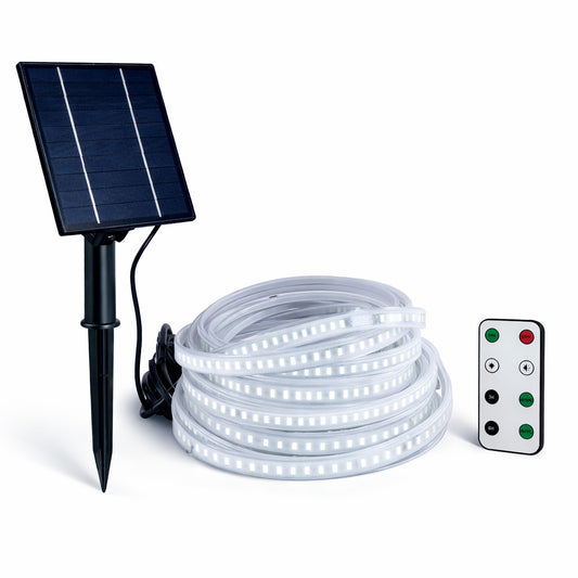 BANDE LED SOLAIRE 10 MÈTRES TÉLÉCOMMANDE BLANC FROID 6500K EXTÉRIEUR ET-31611