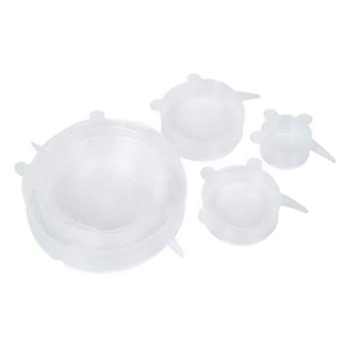 LOT DE 6 COUVERCLES EXTENSIBLES EN SILICONE DE DIFFÉRENTES TAILLES MICRO-ONDES RÉFRIGÉRATEUR