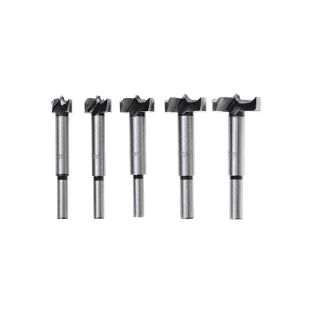 SET DI 5 FRESE TAZZA METALLO DURO DA 15 25 25 30 35MM PER LEGNO DURO PRESSATO