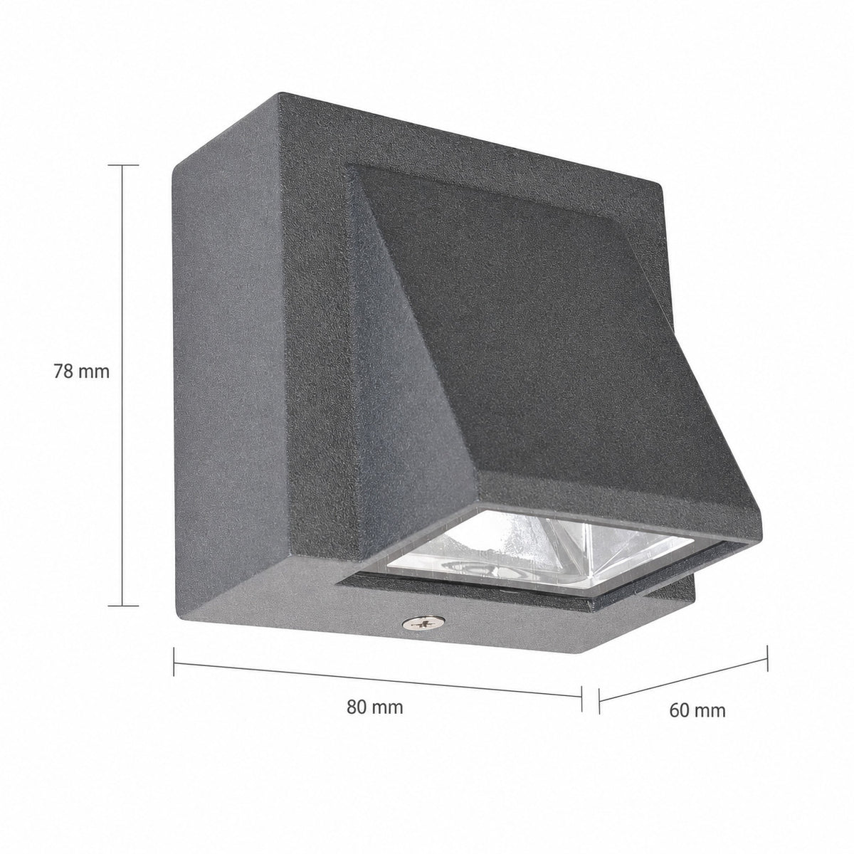 APPLIQUE LED 5W ESTERNO LAMPADA PARETE GRIGIO IP65 3000K 4000K 6000K ET-31695