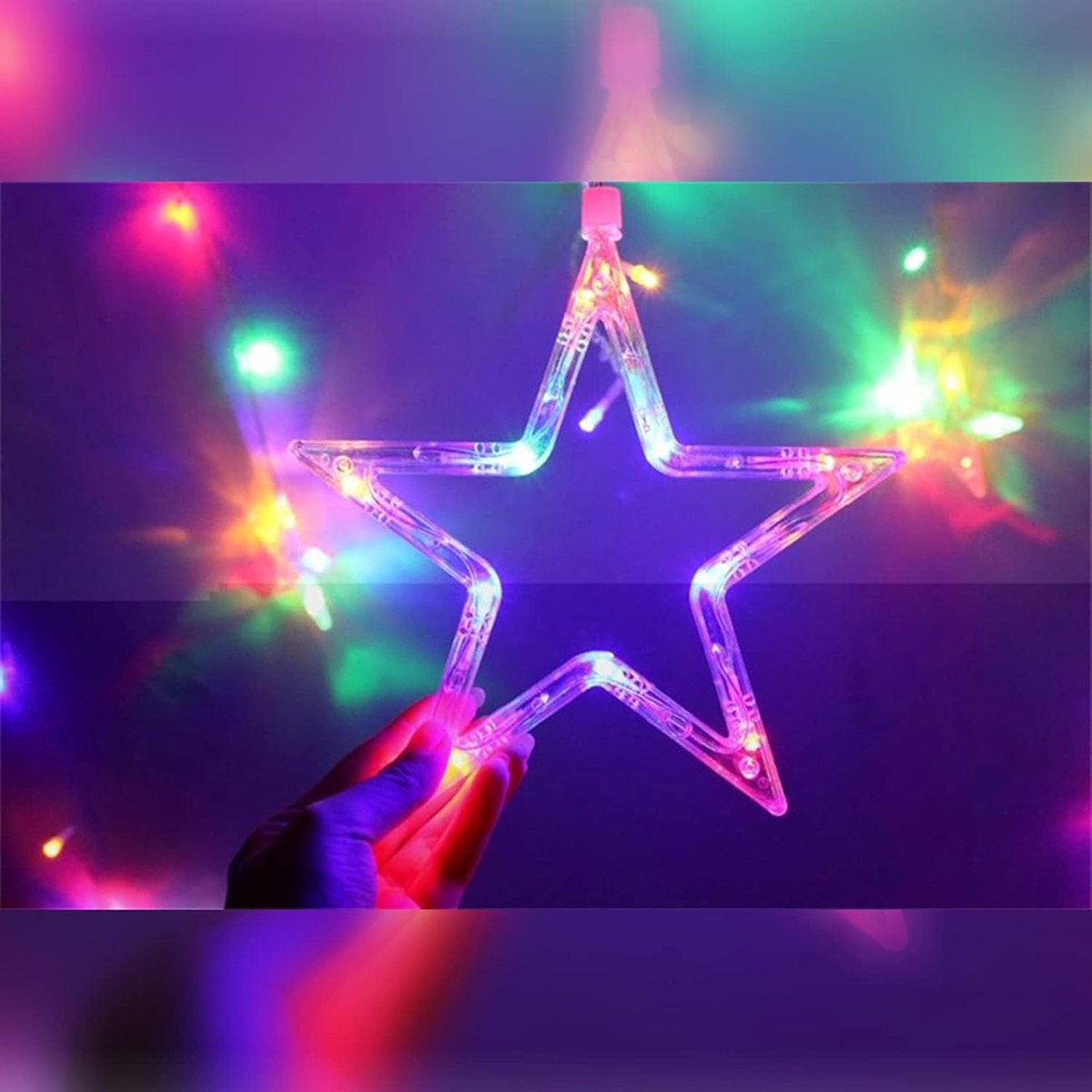 GUIRLANDE LUMINEUSE ÉTOILE LUMIÈRE RGB COULEURS ÉTOILES LUMIÈRES LED NOËL FÊTES DÉCORATIONS