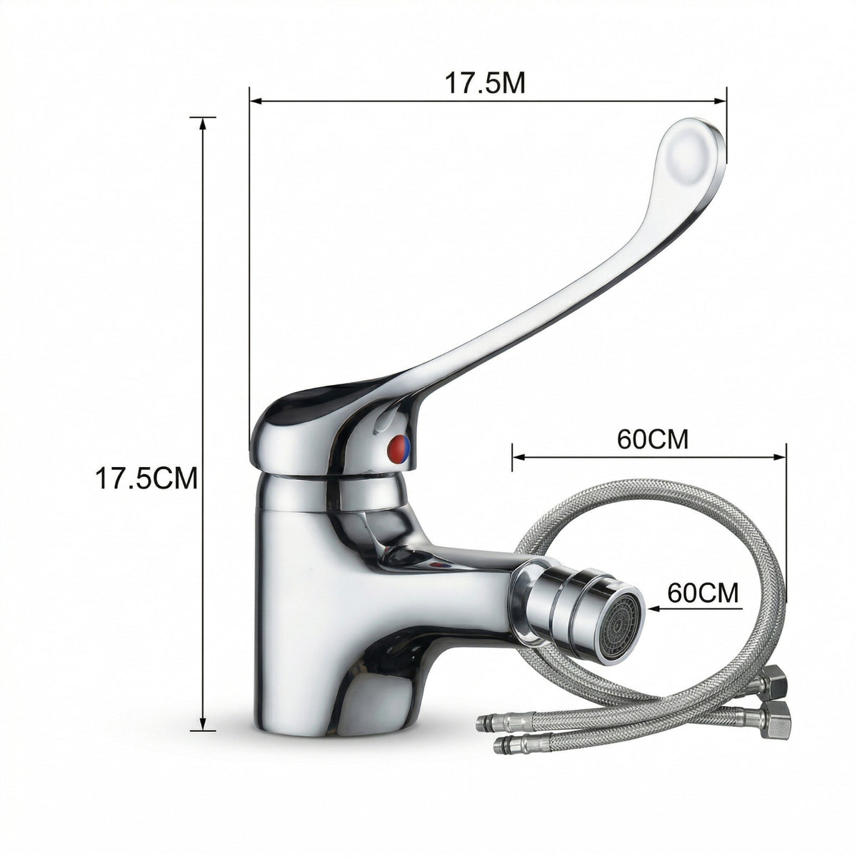 RUBINETTO MISCELATORE BIDET MONOCOMANDO LAVANDINO CROMATO LEVA LUNGA JH-5039